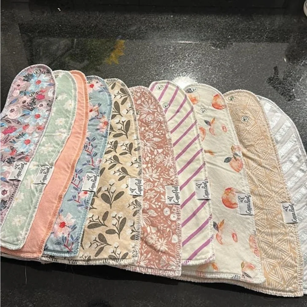 Set of 10 copper Pearl bandana bibs - Picture 2 of 3